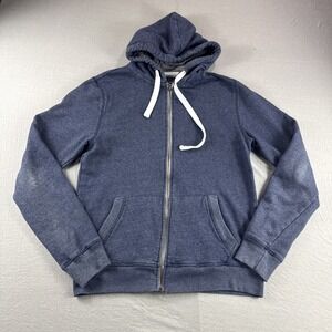Knickerbocker Zip Up Hoodie Mens M Blue Drawstring Sweatshirt Sweater Golf READ